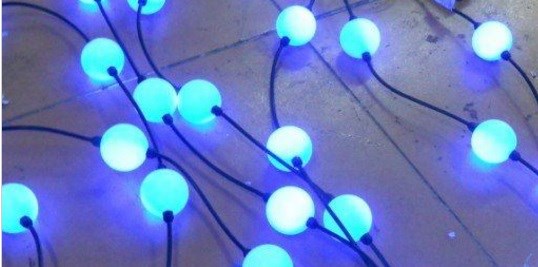 RGB 3D гирлянды для Елки 18 метров 60 гирлянд (IP67) по 70 шариков, 4200 кластеров
